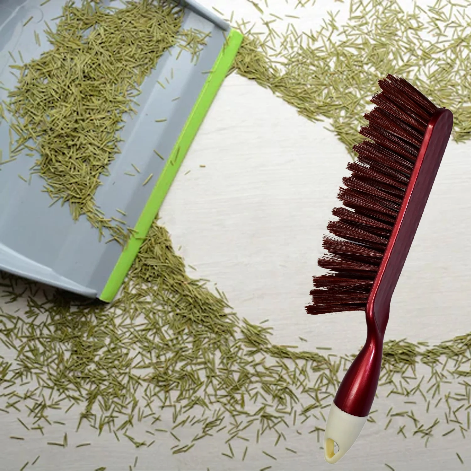 Multipurpose Cleaning Brush & Duster Set (Pack of 2), Long Flexible Bristle Scrub & 360° Rotatable Crevice Gap Cleaning Brush for Household, Kitchen Sink, Bathroom Tiles,Sofa & Car Cleaning Essential