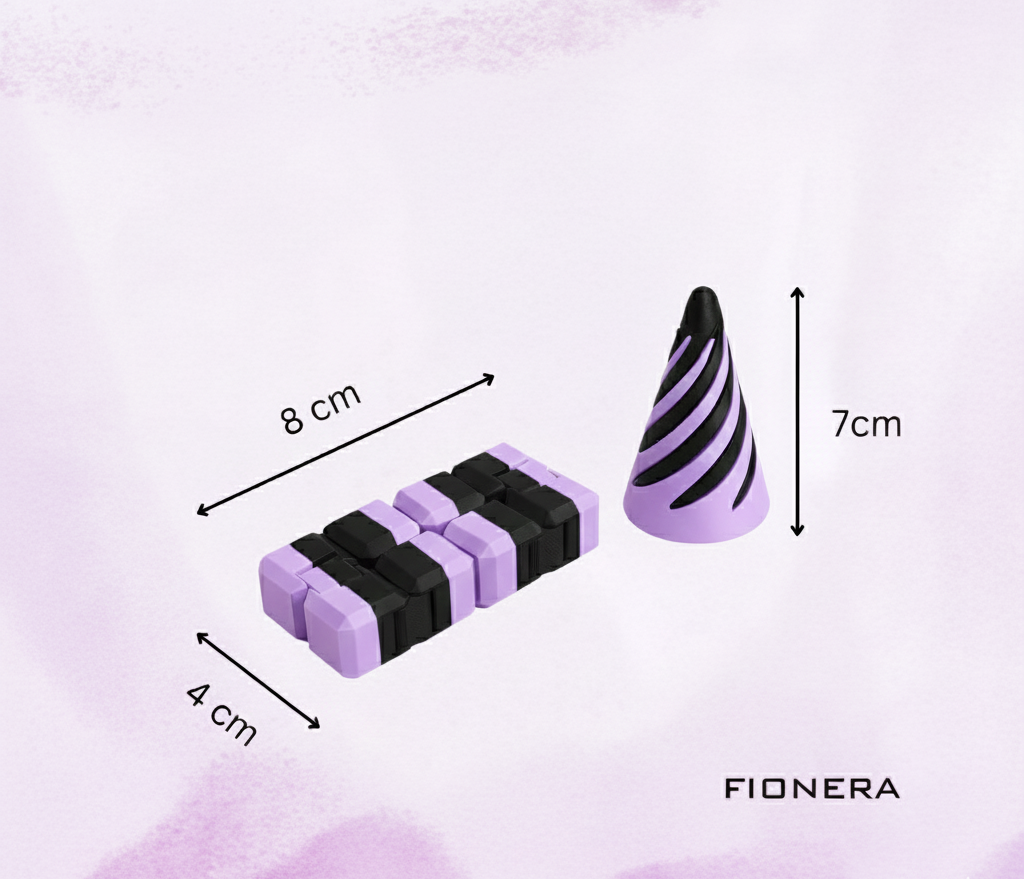 Premium Infinity Cube and Spiral Cone Fidget Toys for Stress and Anxiety Relief for Teen and Adults