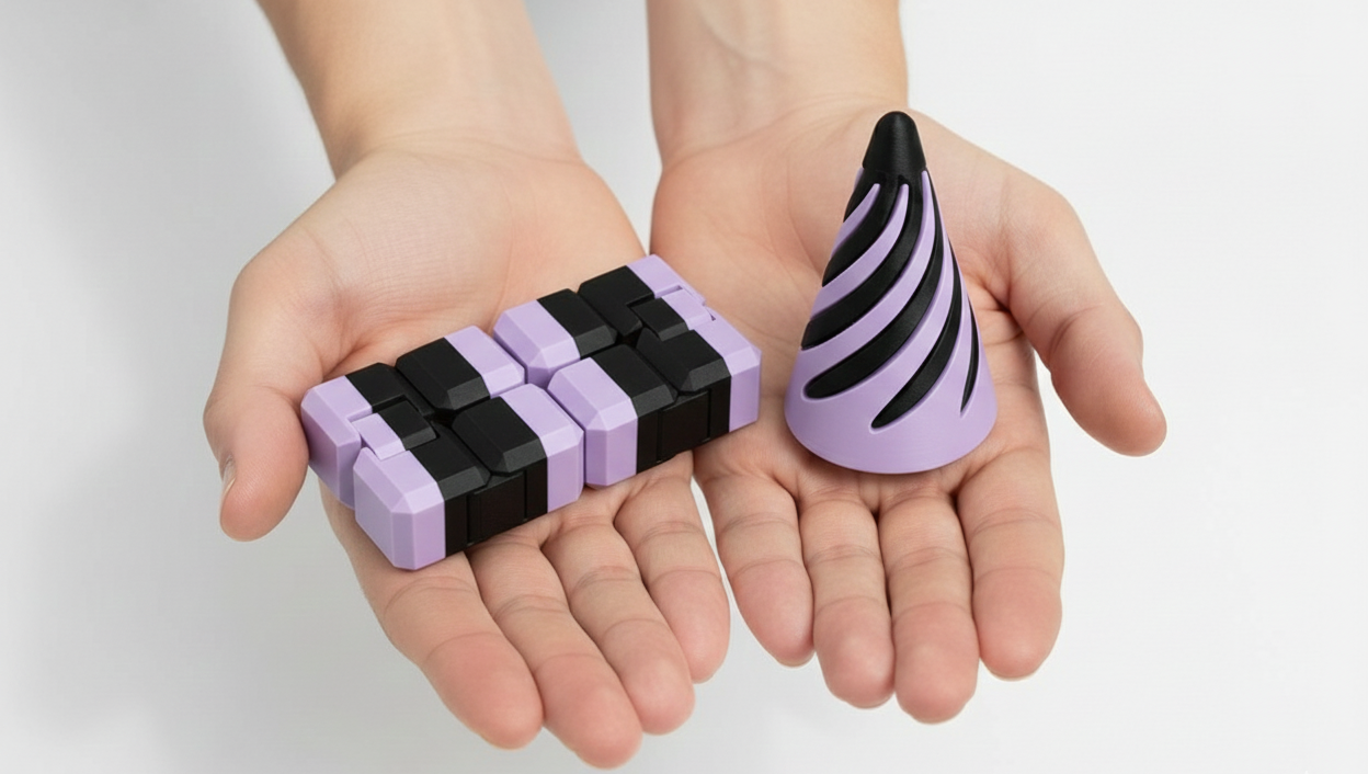 Premium Infinity Cube and Spiral Cone Fidget Toys for Stress and Anxiety Relief for Teen and Adults