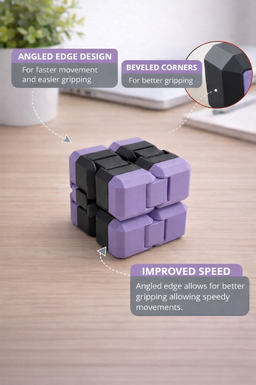 Premium Infinity Cube and Spiral Cone Fidget Toys for Stress and Anxiety Relief for Teen and Adults