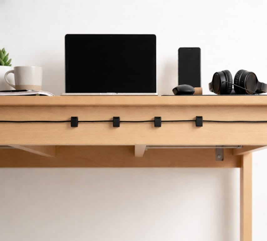 Premium Cable Organization Kit – 50 Heavy-Duty Adhesive Clips (20mm)