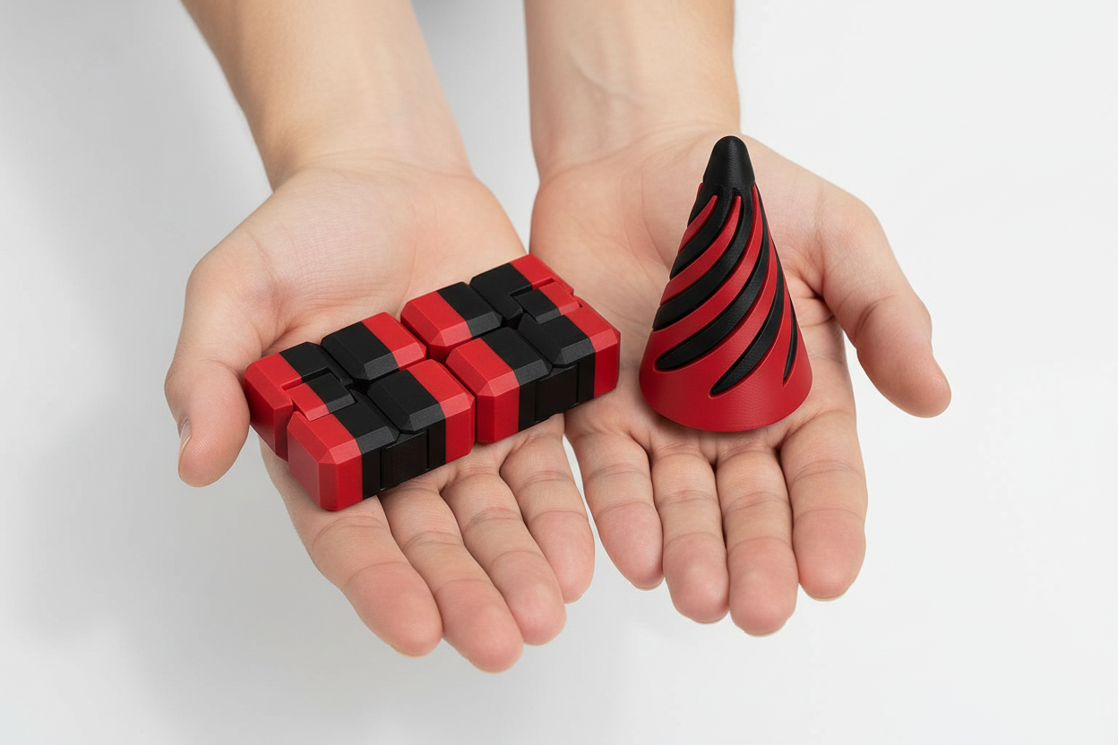 Premium Infinity Cube and Spiral Cone Fidget Toys for Stress and Anxiety Relief for Teen and Adults